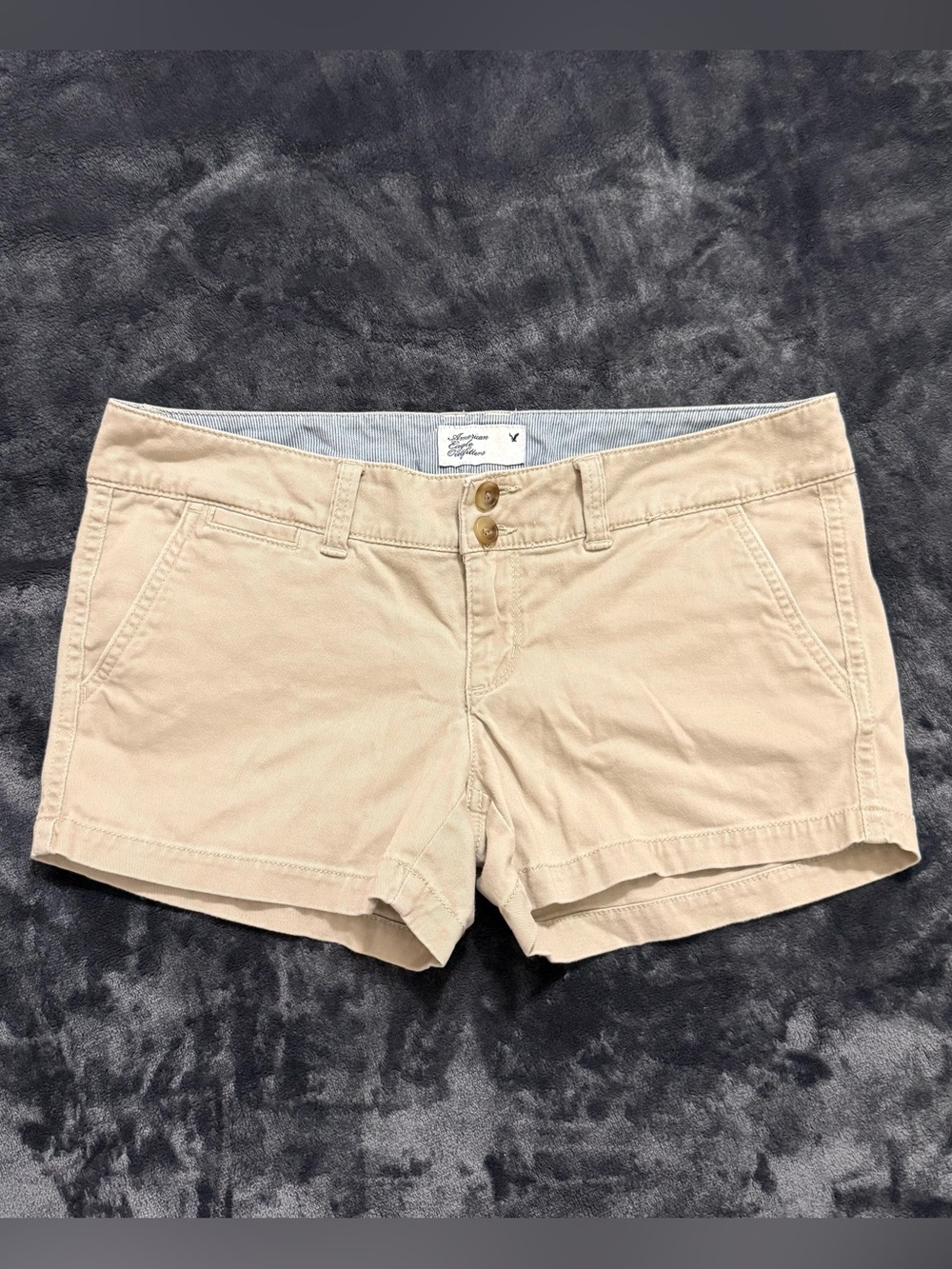 American Eagle Outfitters Khaki Women's Cotton Blend Shorts